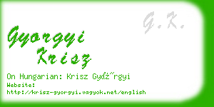 gyorgyi krisz business card